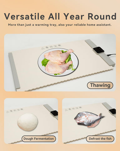 BRAVESTONE Food Warmer Mat ideal for buffets, picnics, and office meals