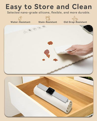 BRAVESTONE Food Warmer Mat nano silicone surface is durable and easy to clean