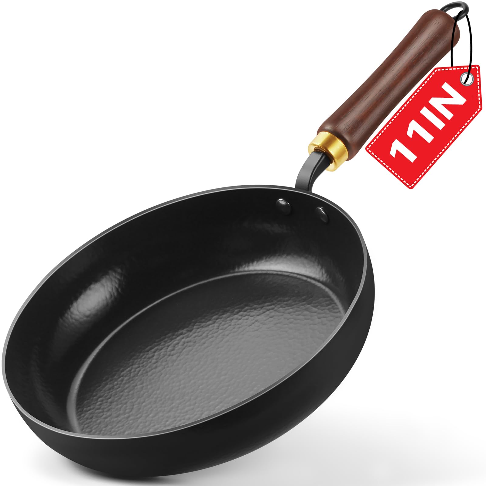 BrBrGo carbon steel skillet 11-inch with nonstick surface for even browning