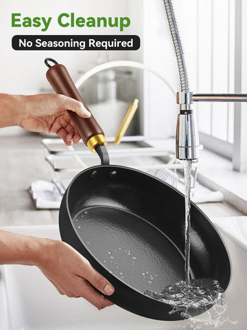 BrBrGo oven-safe carbon steel skillet suitable for finishing in the oven
