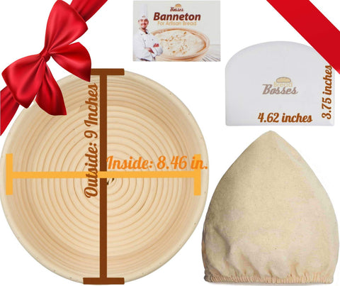 Bread Bosses banneton rattan close-up shows natural material for even proofing