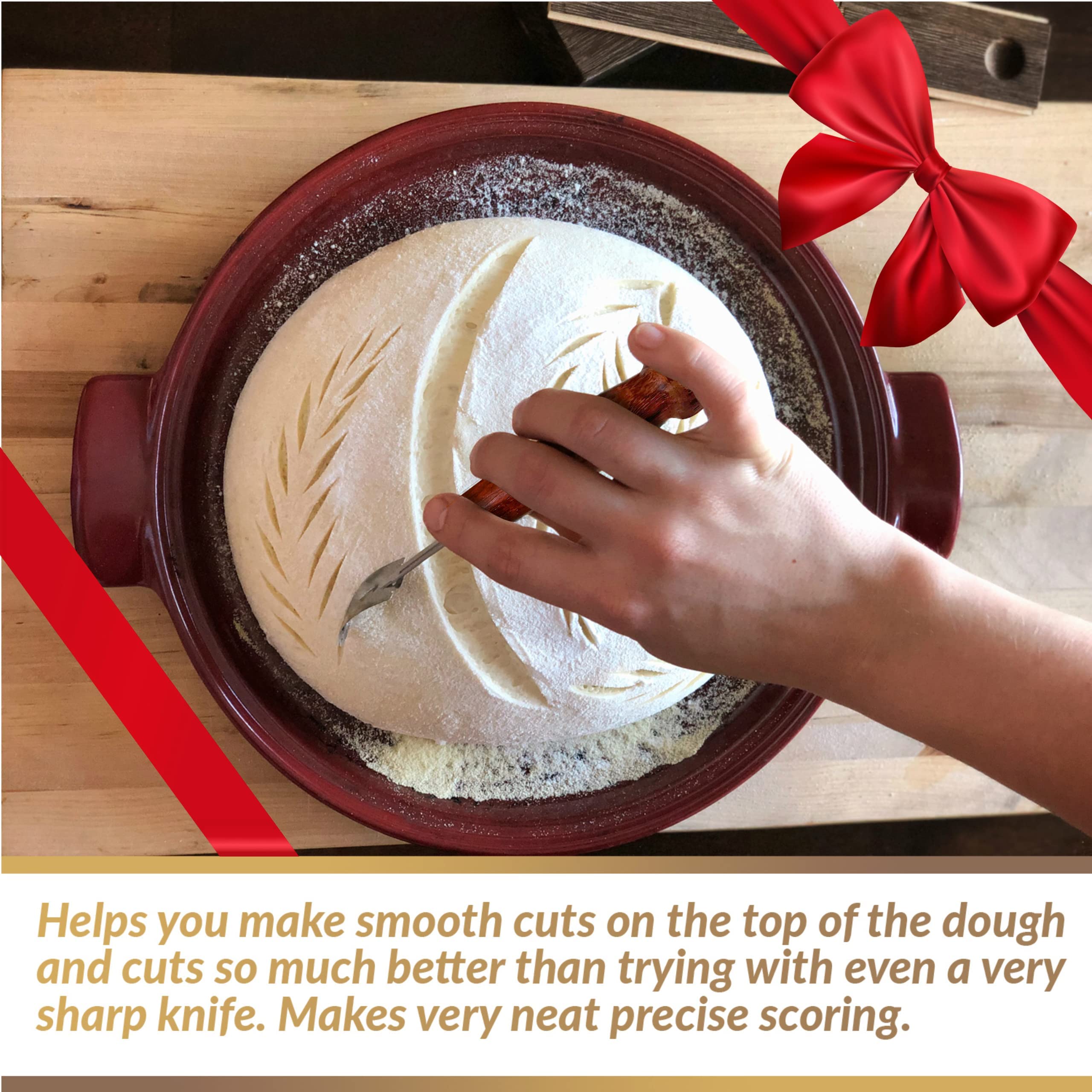 Bread Bosses ergonomic-handle-design provides comfortable control for confident slashes.
