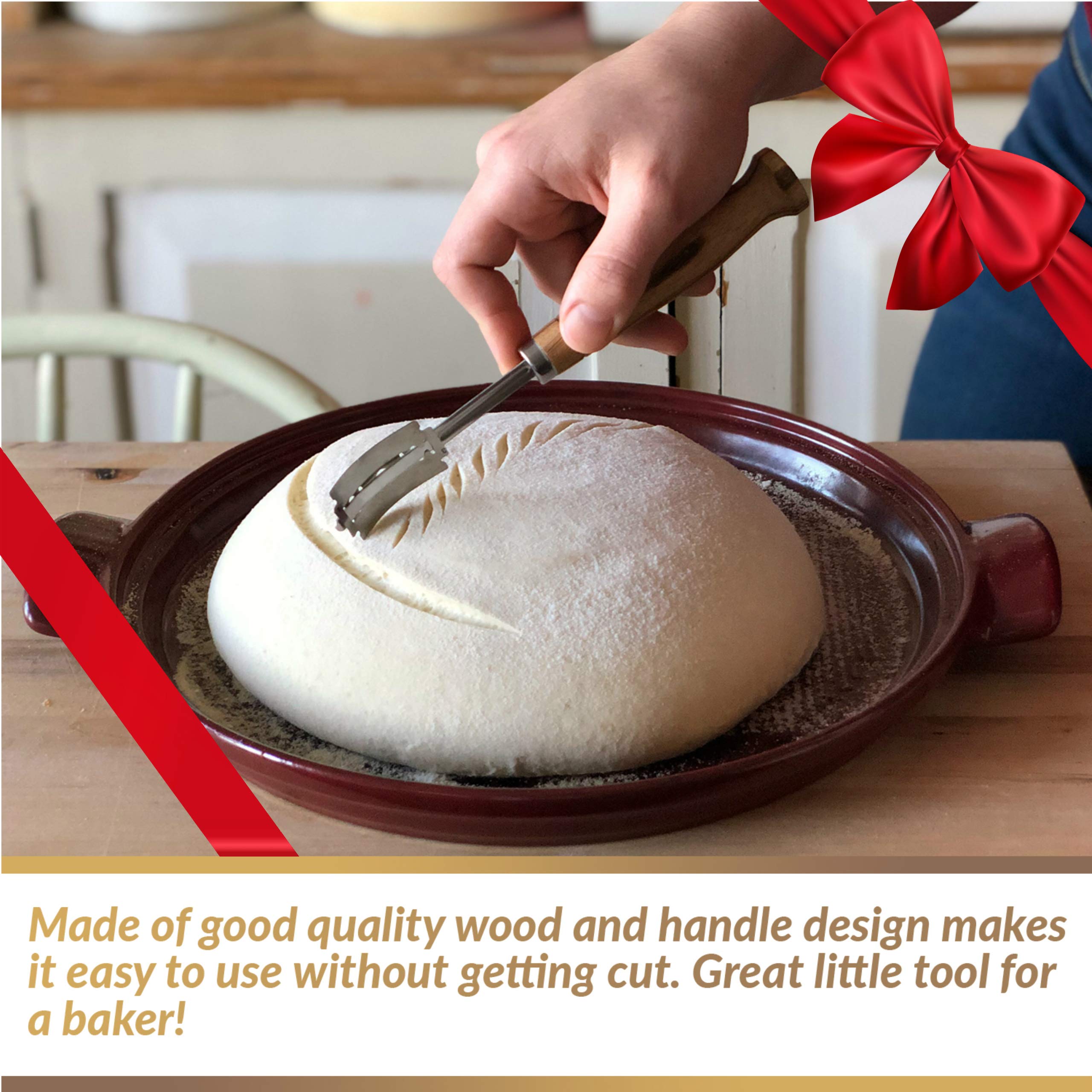 Bread Bosses include ten sharp blades you can rotate for extended use.