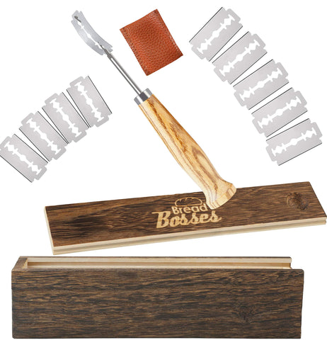 Bread Bosses lame with a comfortable handle grip for precise sourdough scoring.