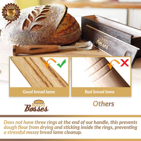 Bread Bosses leather pouch protects blades during storage and transport.