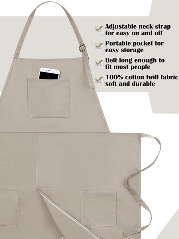 Breathffy apron side view in khaki gray dual-color finish