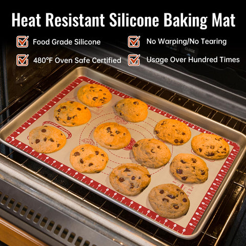 bredominant dishwasher-safe silicone mat cleans easily after high-heat baking