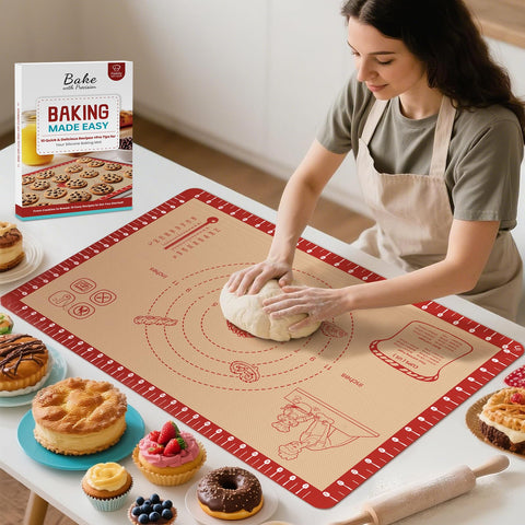 bredominant silicone baking mat with extra thickness for stable rolling and even heat