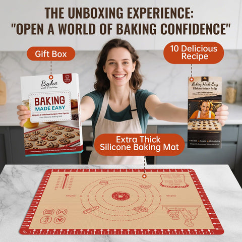 bredominant macarons and dough mat ideal for consistent shapes and mess-free work