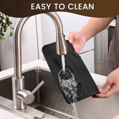 Breewenf silicone tamp mat offers easy cleaning and surface protection.