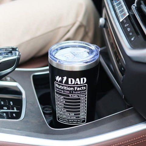 Breezy Valley Dad Tumbler 20oz mark emphasizes ample beverage capacity.