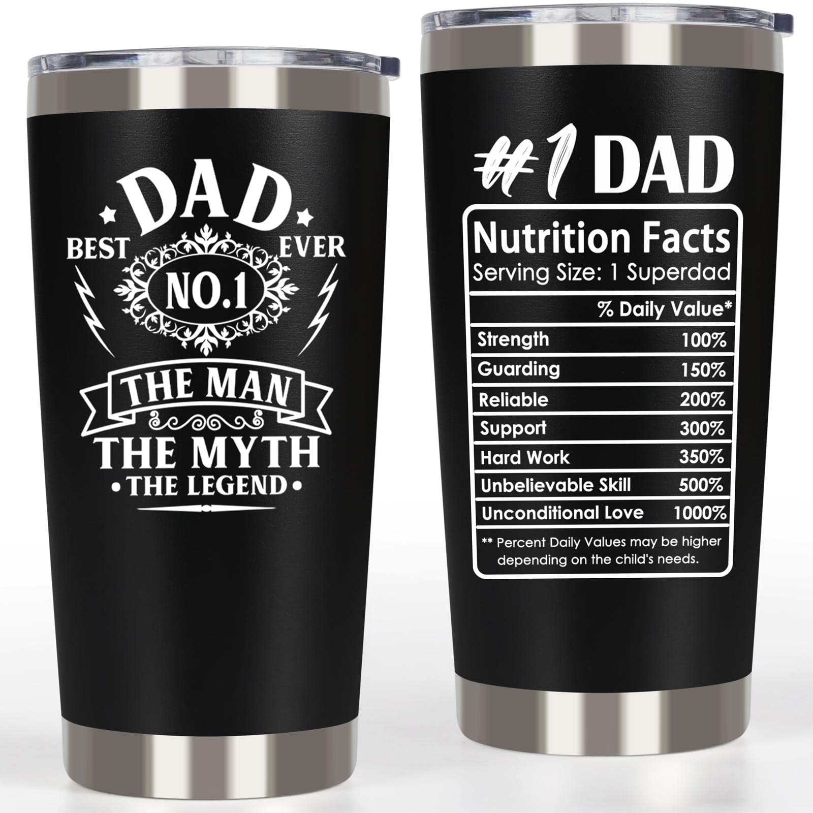 Breezy Valley Dad Tumbler front view with bold design and 20oz capacity.