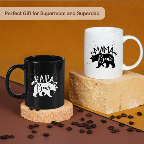Breezy Valley mug pair on a table, ready for new parents gift wrapping.
