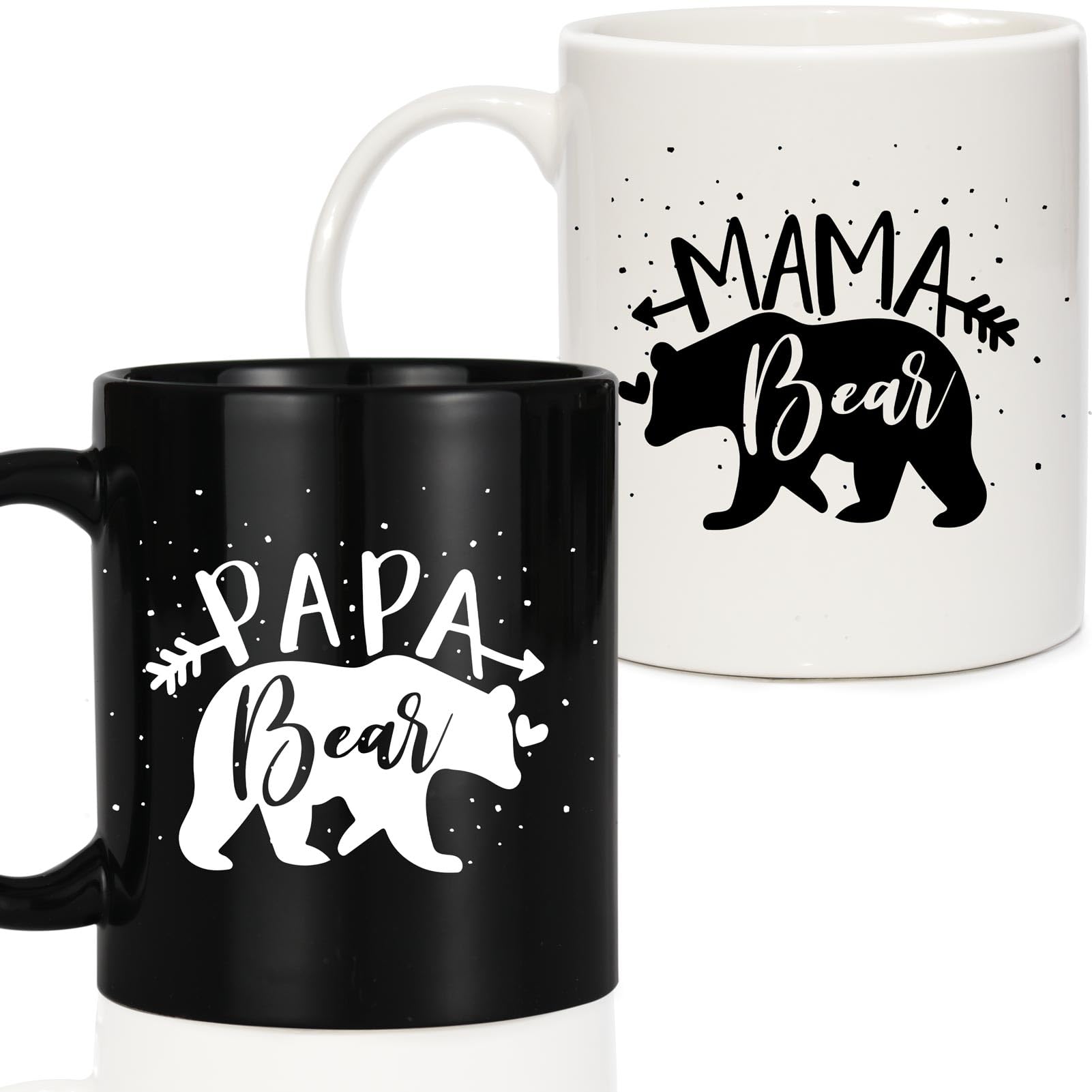 Breezy Valley Mama Bear mug set close-up highlighting durable ceramic for daily use.
