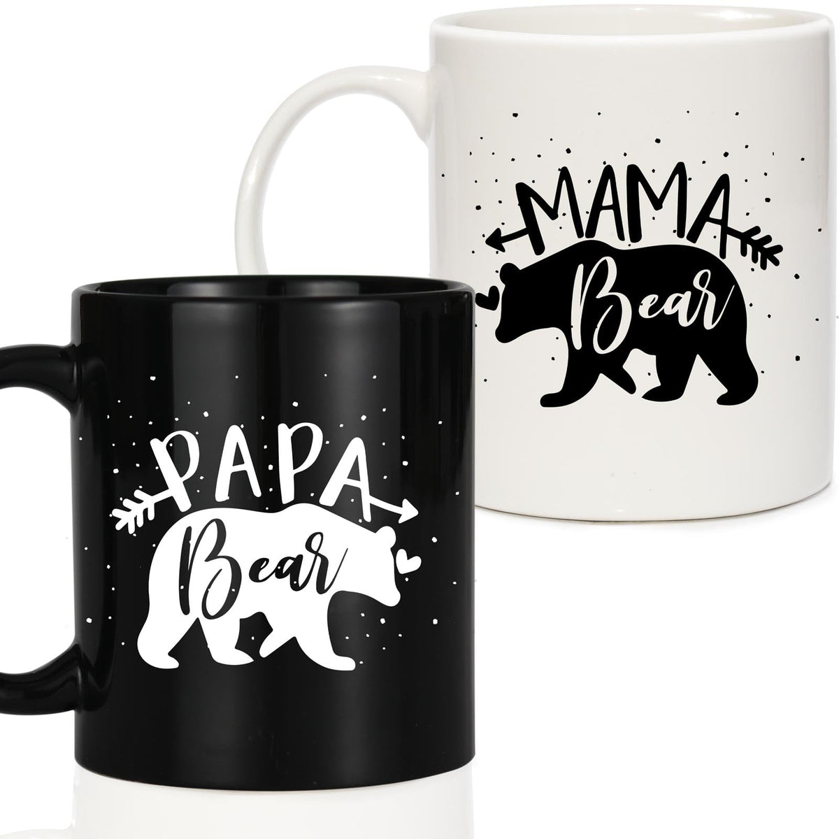 Breezy Valley Mama Bear mug set close-up highlighting durable ceramic for daily use.