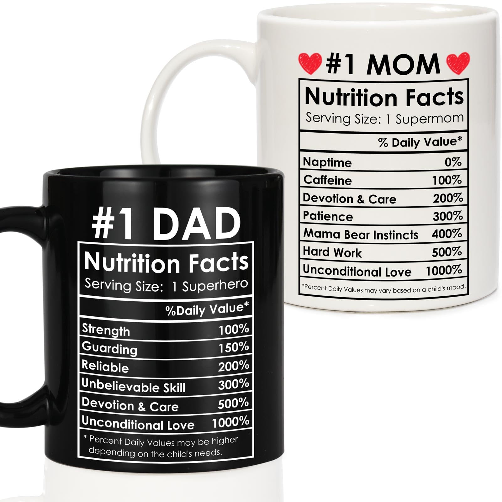 Breezy Valley Mom Dad Mug Set front view, ideal gift for holidays