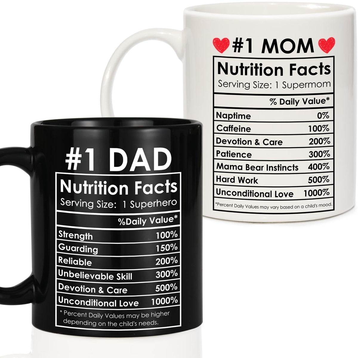 Breezy Valley Mom Dad Mug Set front view, ideal gift for holidays