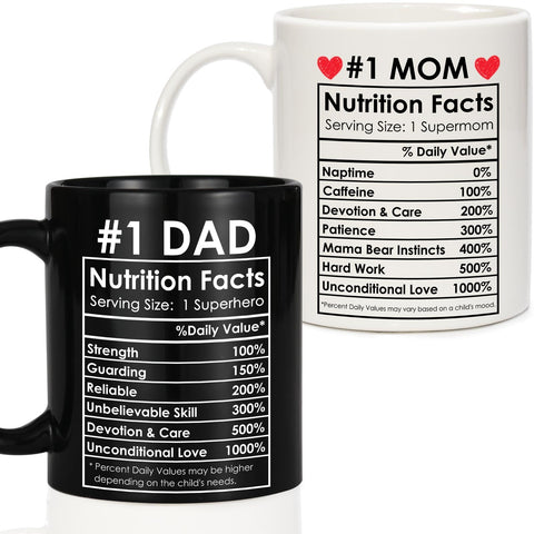 Breezy Valley Mom Dad Mug Set front view, ideal gift for holidays