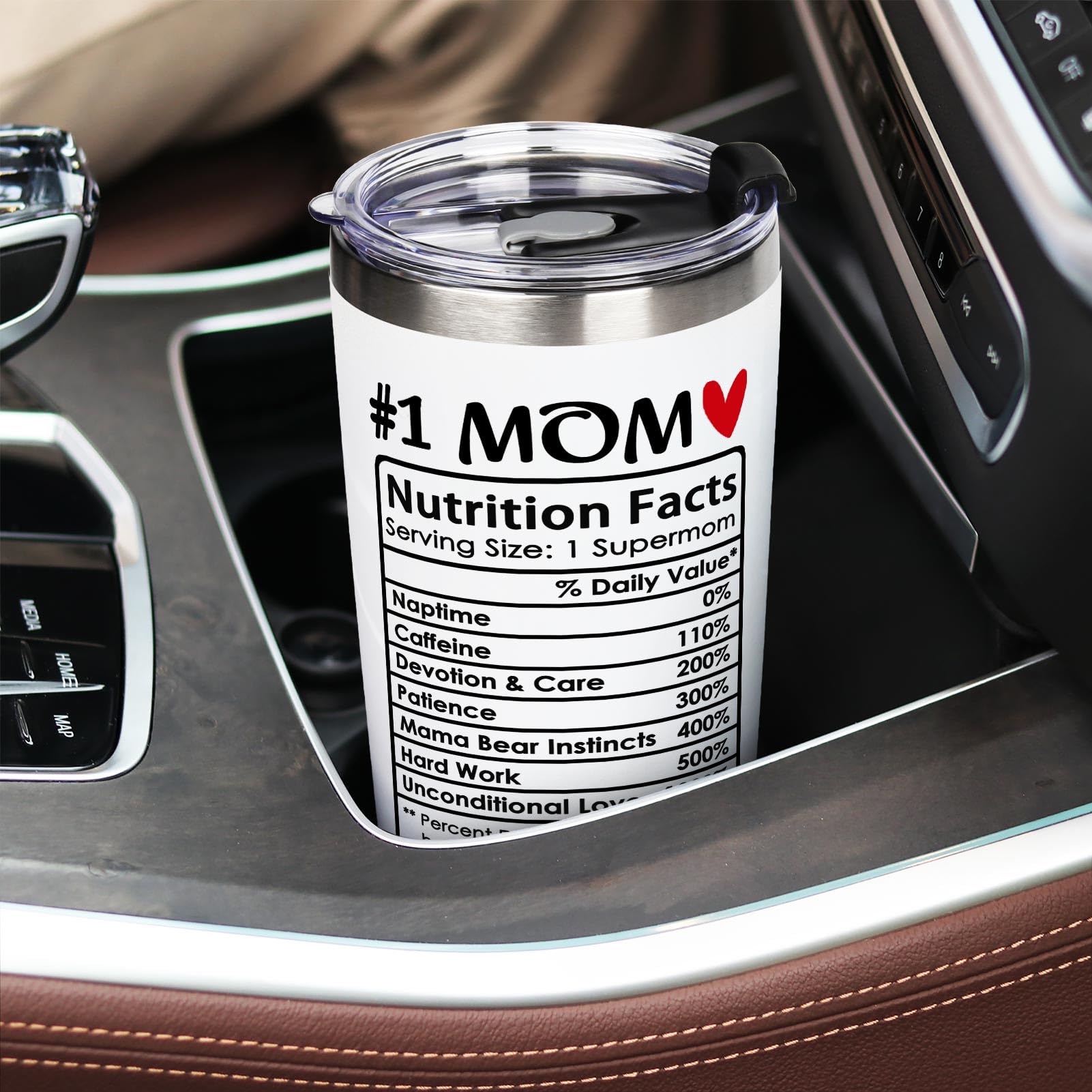 Breezy Valley nutrition facts phrase tumbler, humorous daily reminder while hydrating.