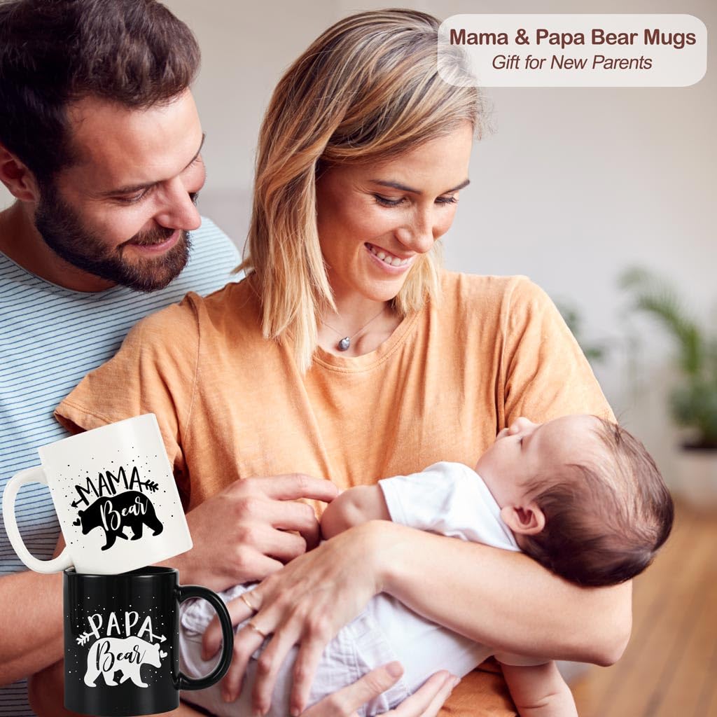 Breezy Valley Papa Bear mug close-up with simple, modern styling for tea.