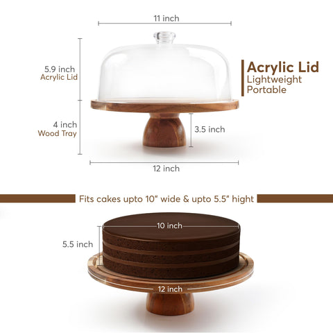 BreezyHome 2-in-1 design serves as cake stand or serving tray.