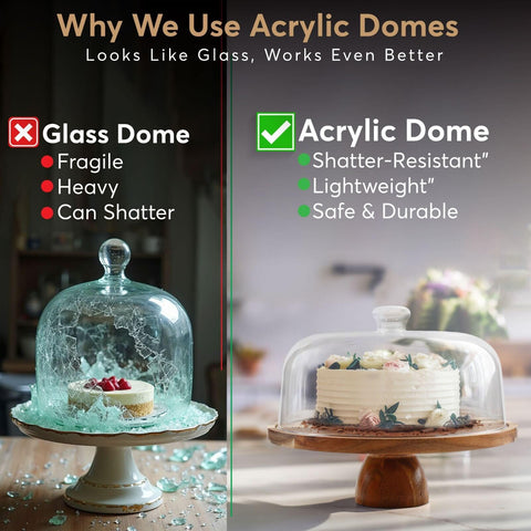 BreezyHome polished acacia wood base adds durability and restaurant-worthy style.