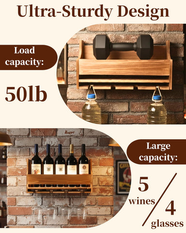 brekle wine rack glass holder provides convenient glass storage