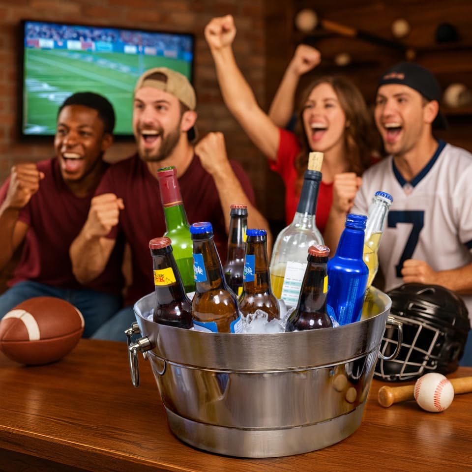 BREKX 12qt capacity ice bucket ideal for parties and bottle service.