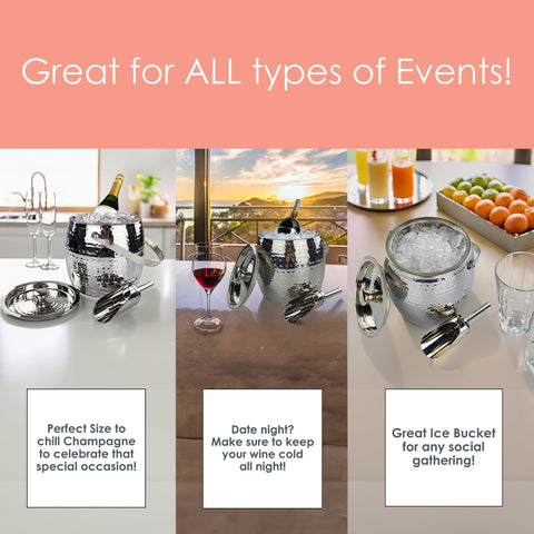 BREKX 3-quart capacity bucket fits one wine or champagne bottle