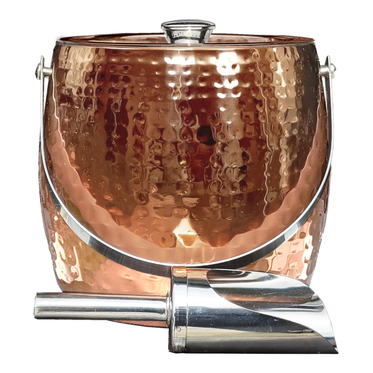 BREKX 3QT insulated ice bucket with lid and scoop for party ice