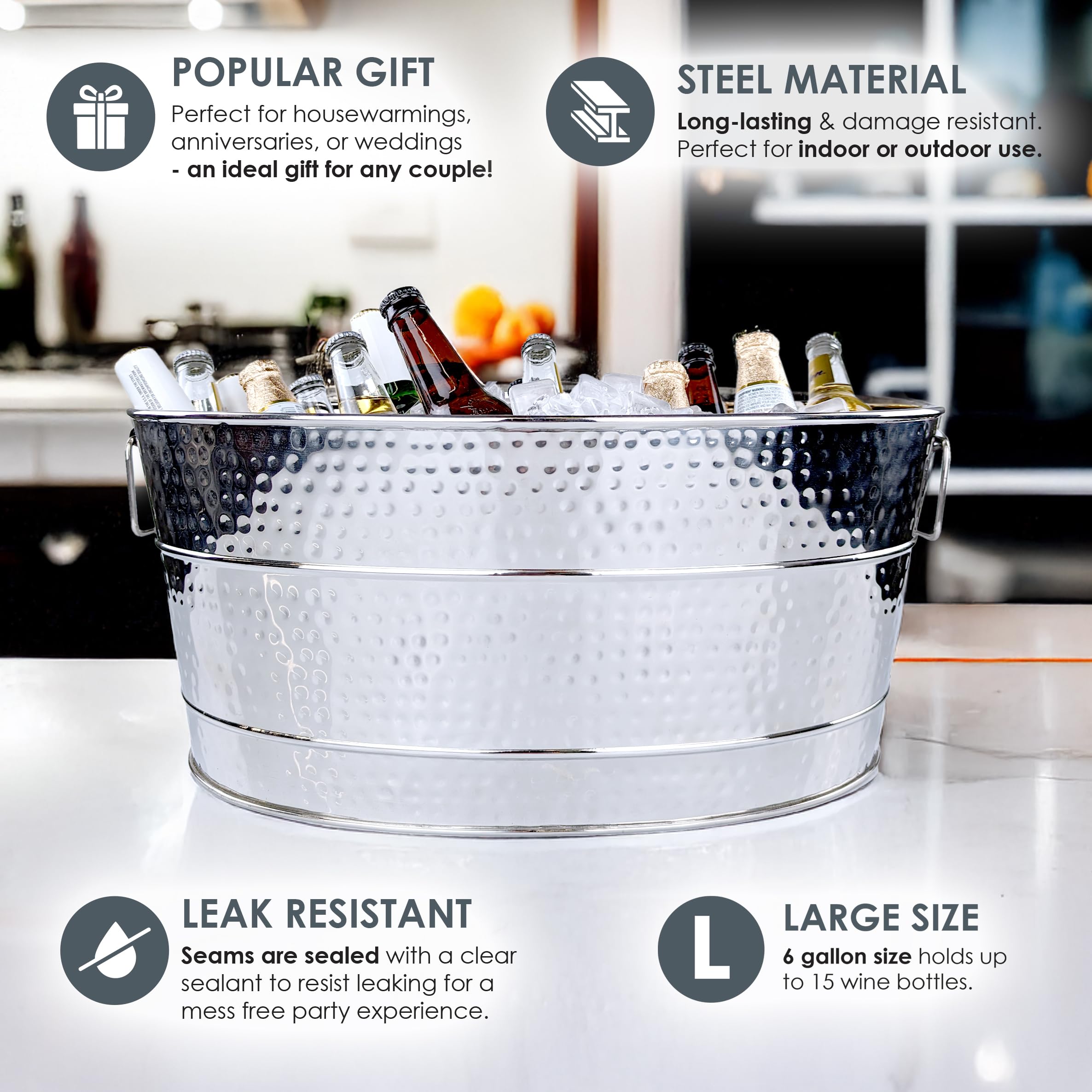 BREKX Aspen 30-bottle capacity cooler, ideal for beer or wine ice setups.