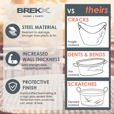 BREKX Aspen dimensions 21-14-9 inch, spacious for ice and bottles.
