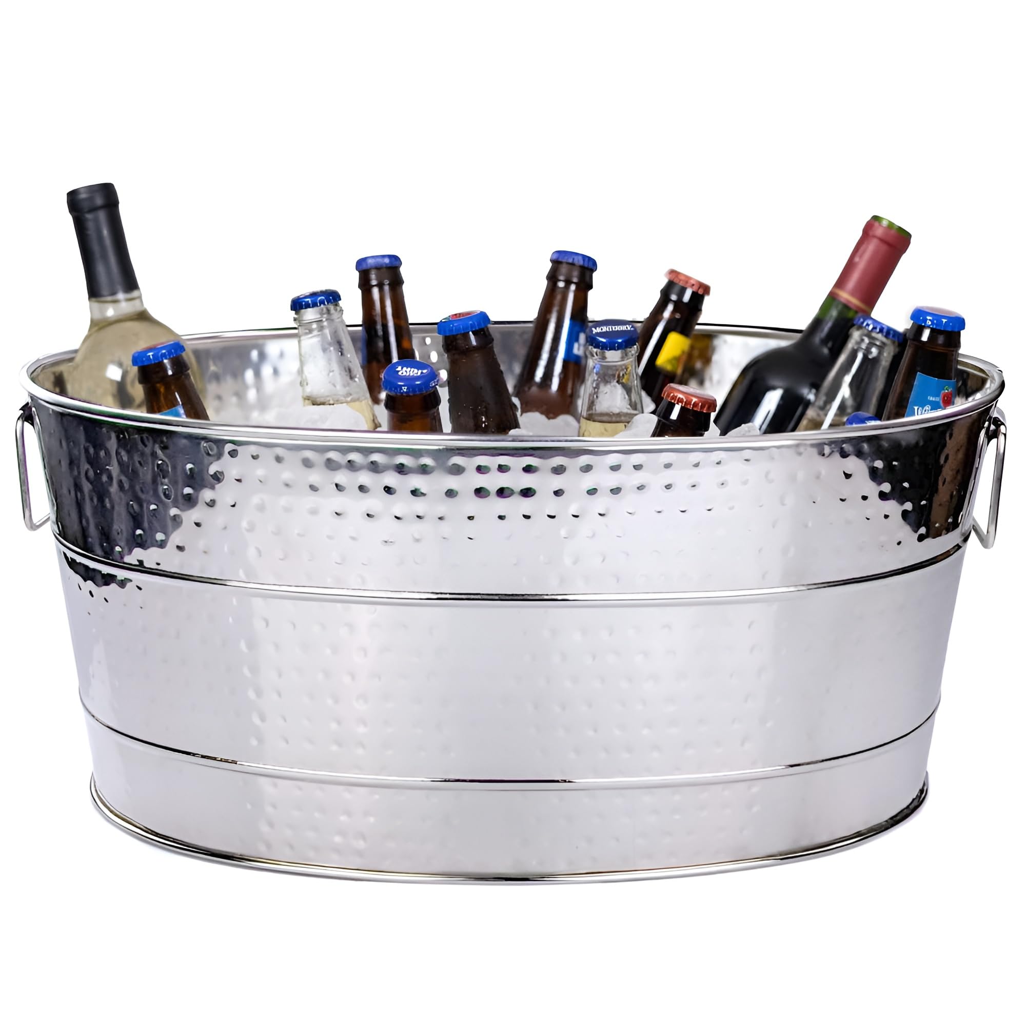 BREKX Aspen heavy-duty oval drink cooler, front view, keeps drinks cold for parties.