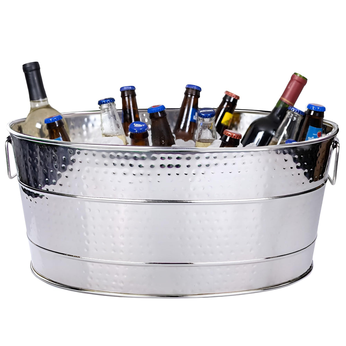 BREKX Aspen heavy-duty oval drink cooler, front view, keeps drinks cold for parties.