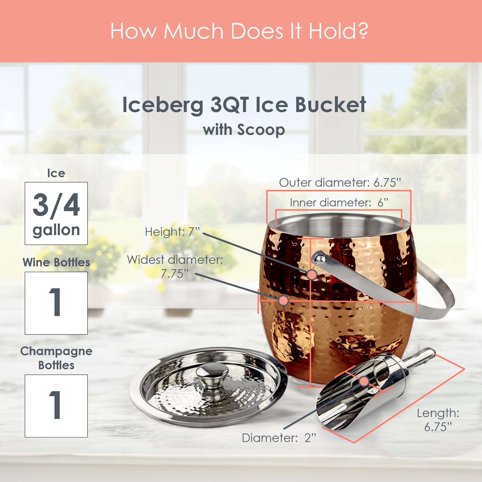 BREKX champagne ice bucket ideal for long-lasting chill