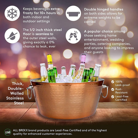 BREKX rose copper finish enhances any table setup