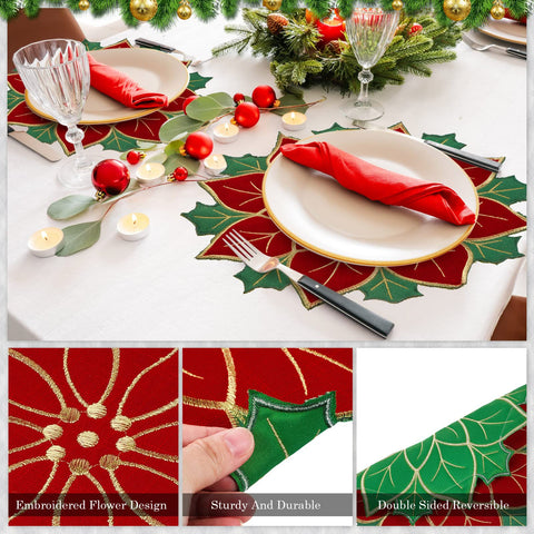 Breling 16-inch round placemats fit most plates and dishes.