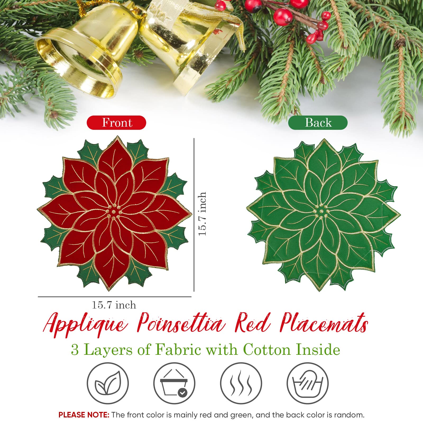Breling burlap placemats with non-slip texture protect surfaces during meals.