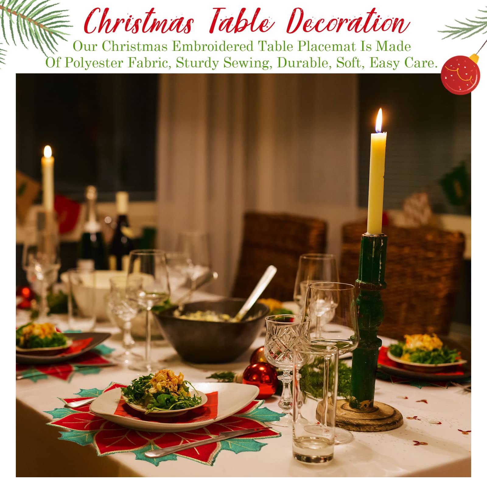 Breling holiday table mats enhance festive gatherings and decor.