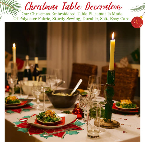Breling holiday table mats enhance festive gatherings and decor.