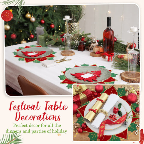 Breling machine-washable placemats offer easy cleanup after meals.