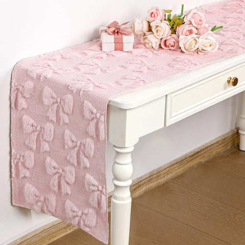 Breling pink table runner boosts party and baby shower table appeal