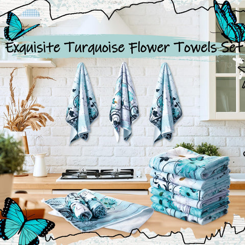 Breling teal daisy towels suitable for beach or picnic setups