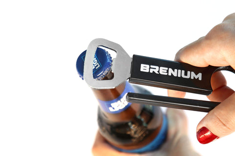 Brenium ring-pull tab remover demonstrates finger-friendly tab access.