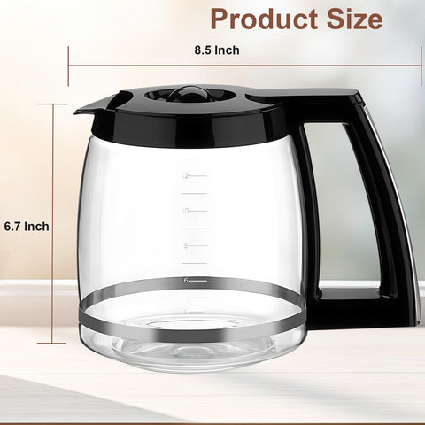 BRENSTEN durable 12-cup carafe supports hot beverages and stylish serving.