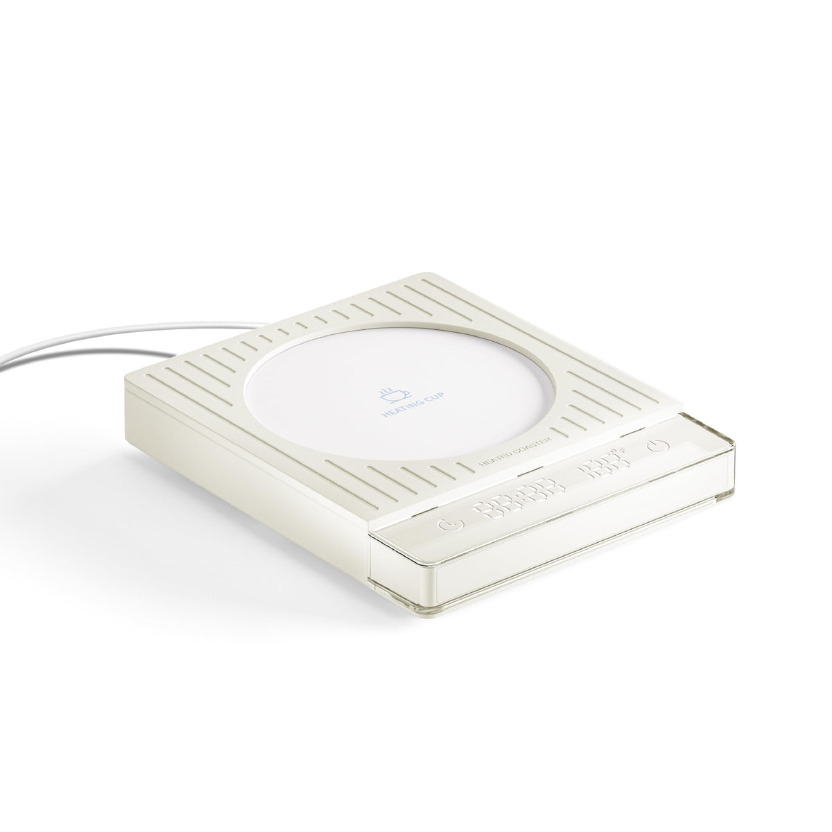 Brenzo smart coffee mug warmer plate on desk keeps coffee warm