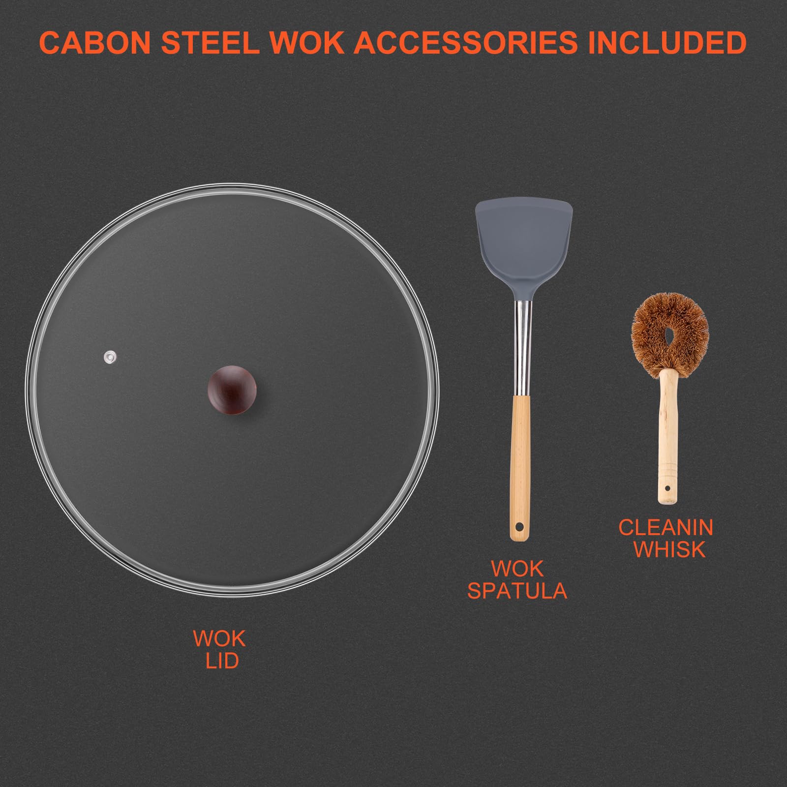 Bretor flat-bottom wok on induction for even heating.