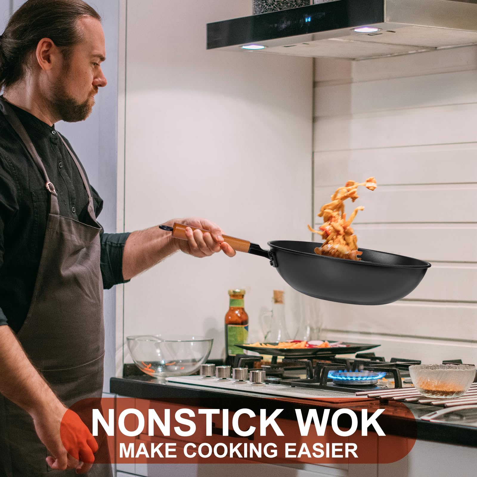 Bretor wok serves 3–5 portions, ideal for family meals and gatherings.