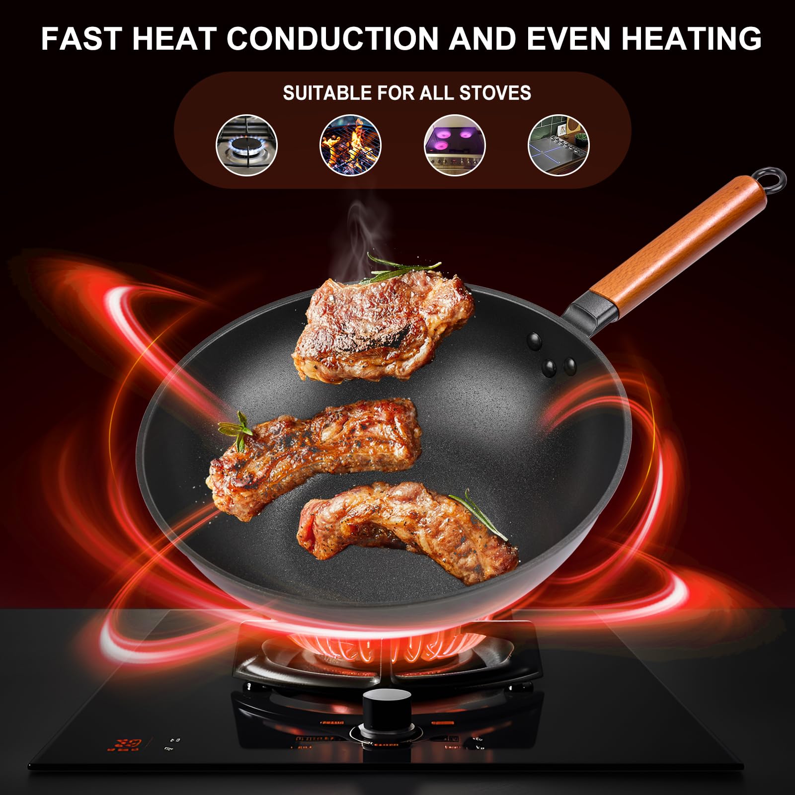 Bretor silicone spatula included for controlled stirring.