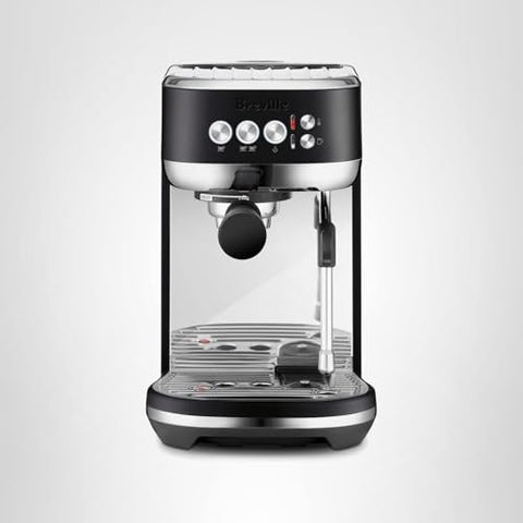 Breville Bambino Plus promo image highlighting free coffee bags with purchase.